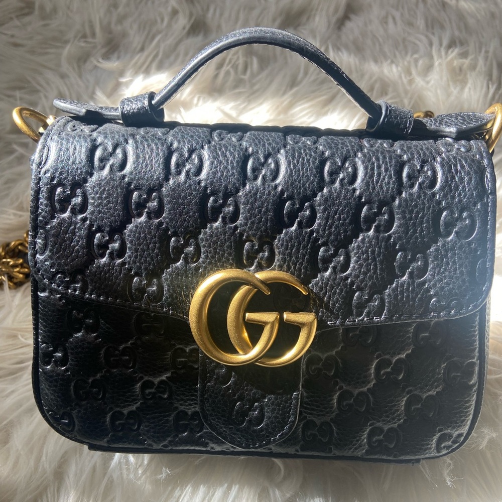 SOLD GG leather crossbody